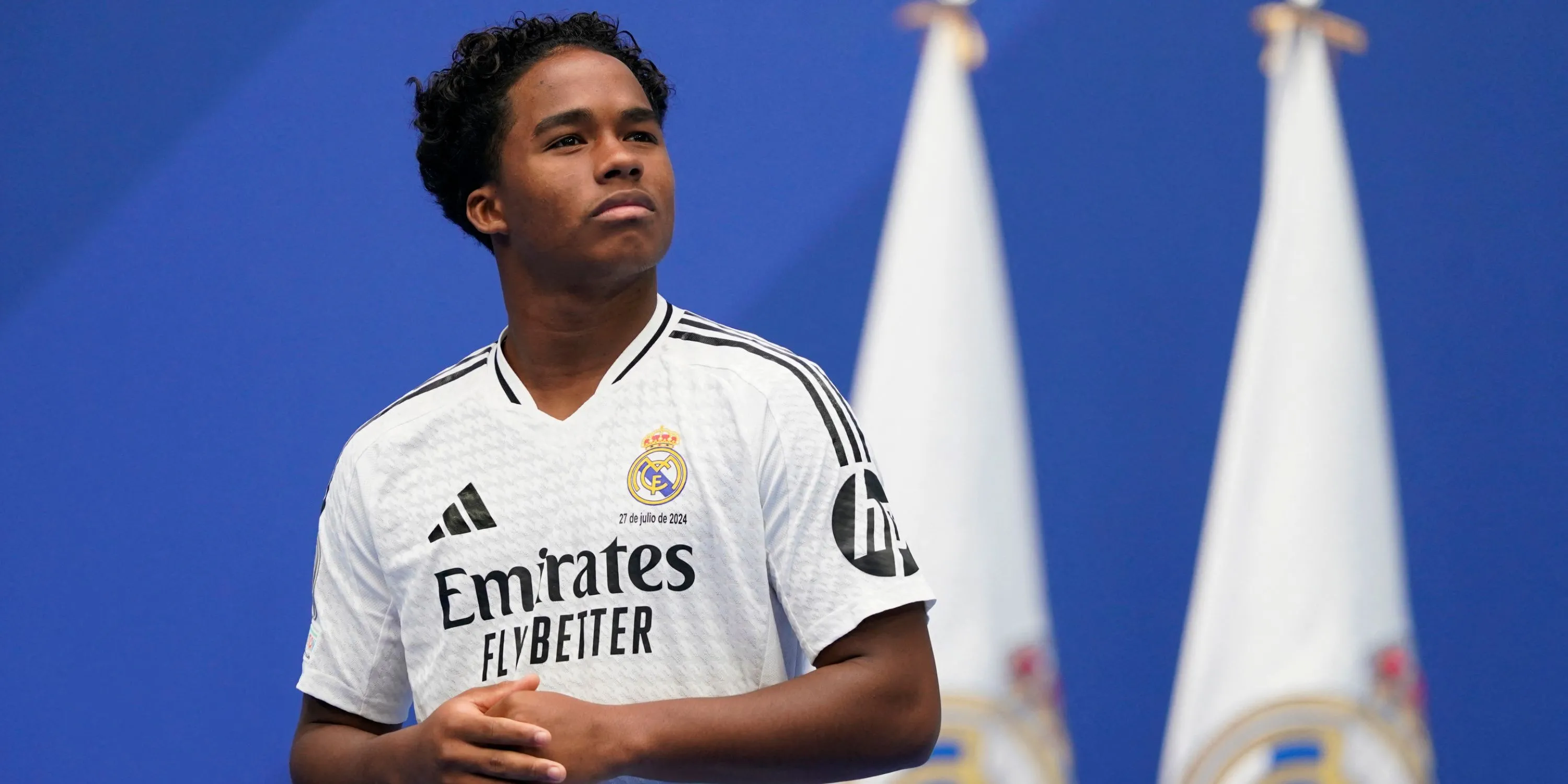Endrick tại lễ ra mắt Real Madrid