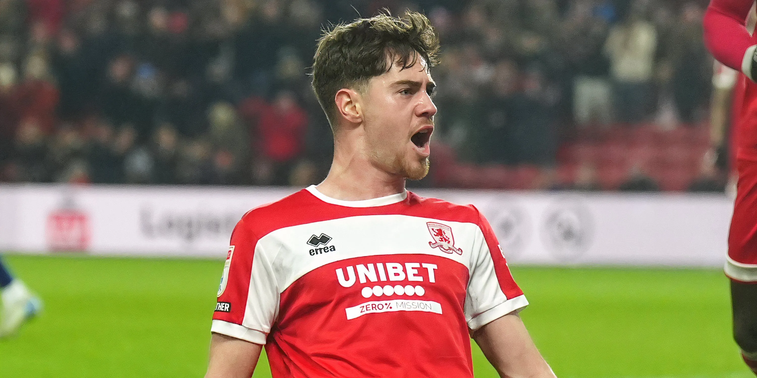 Hayden Hackney ăn mừng bàn thắng cho Middlesbrough, thể hiện tiềm năng thu hút các ông lớn Ngoại hạng Anh.