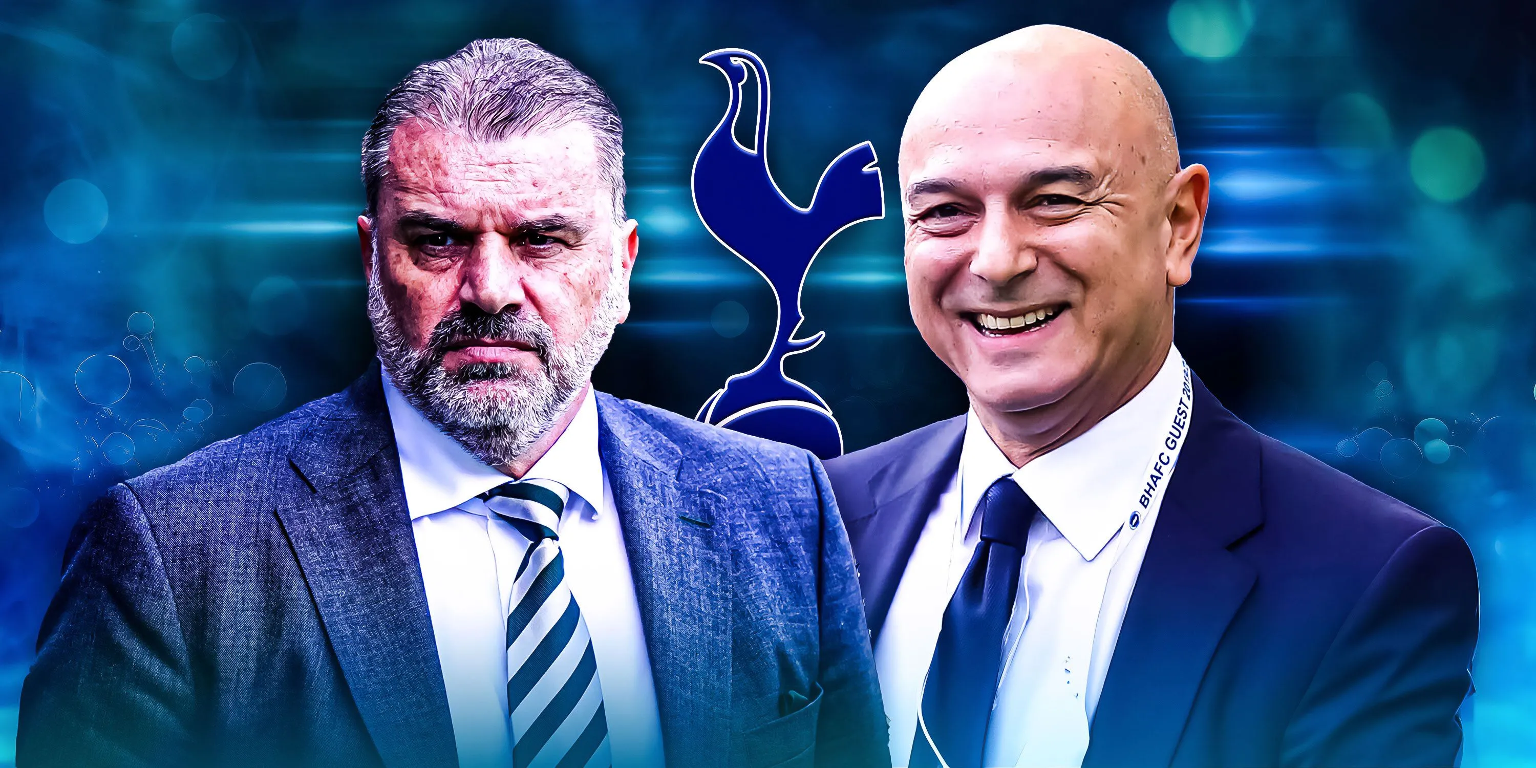 HLV Ange Postecoglou và chủ tịch Daniel Levy của Tottenham