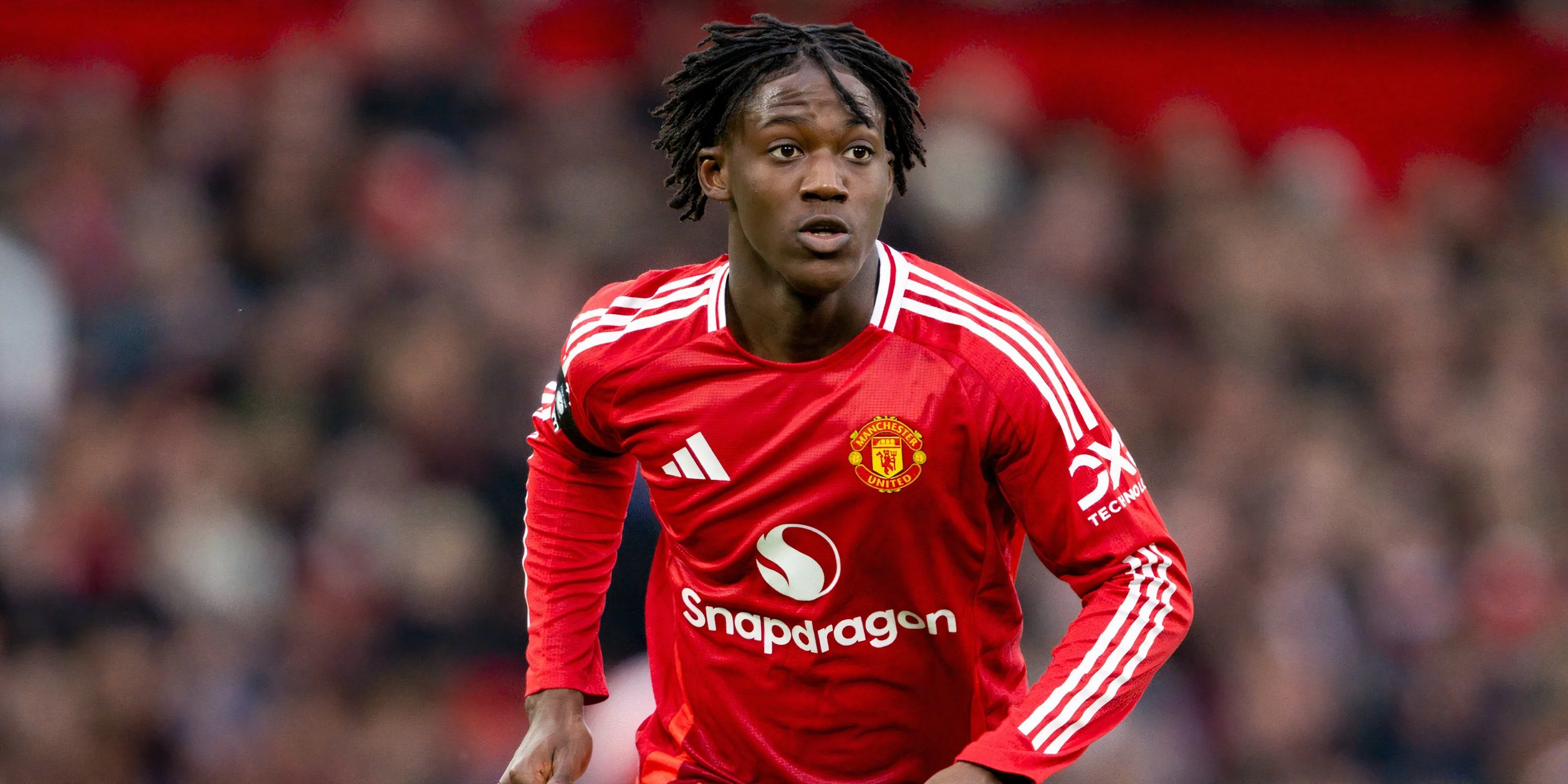 Kobbie Mainoo trong màu áo Manchester United
