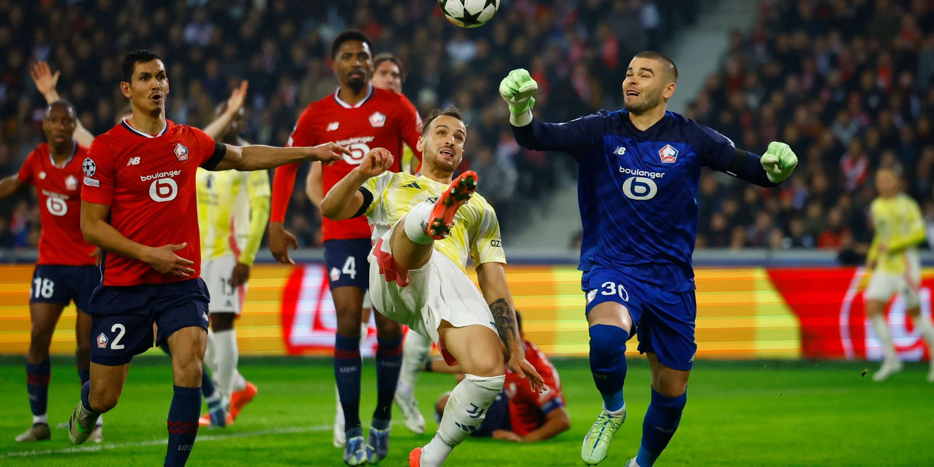 Thủ môn Lucas Chevalier của LOSC Lille, mục tiêu tiềm năng thay thế Emi Martínez tại Aston Villa.