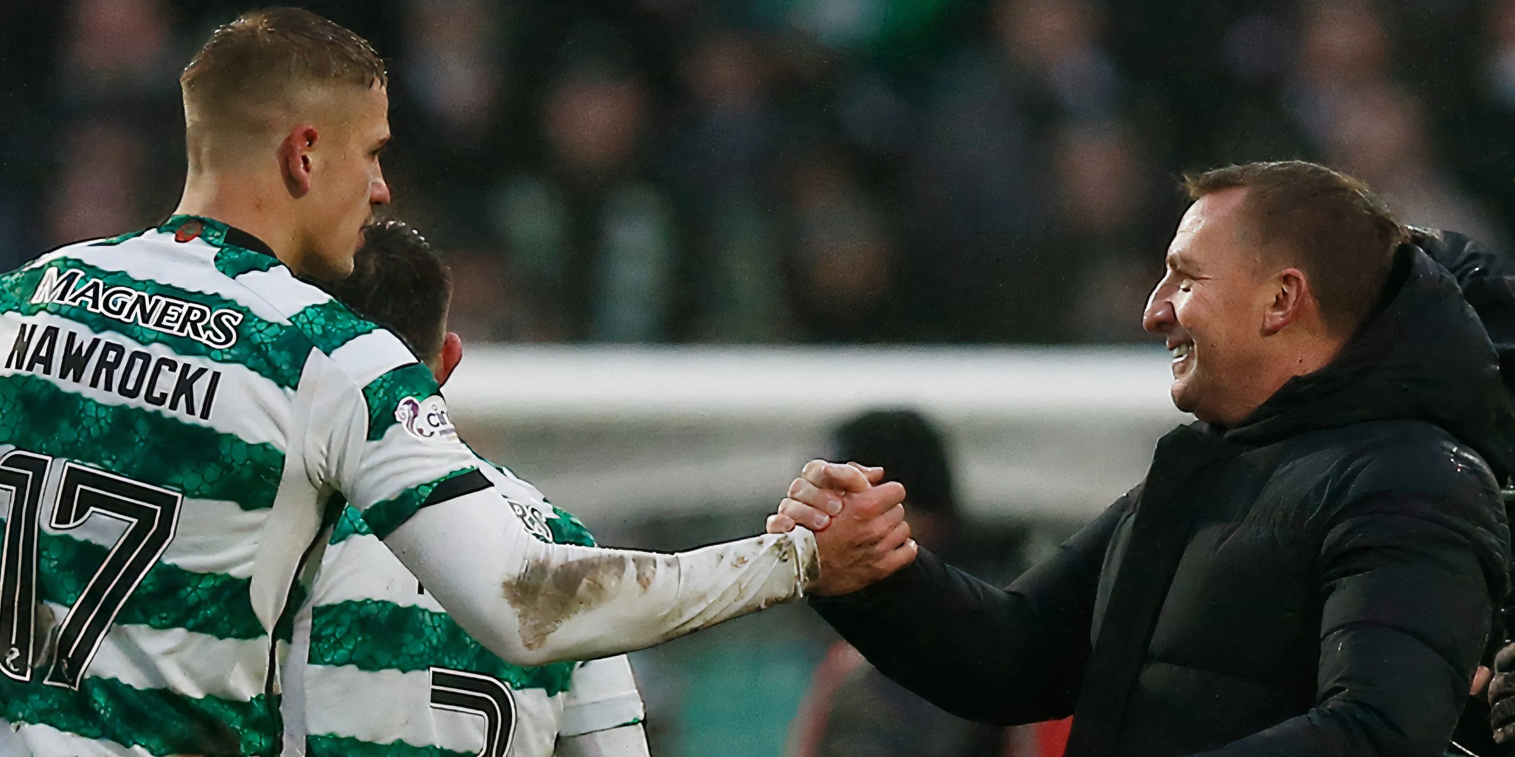 Trung vệ Maik Nawrocki của Celtic trong trận đấu tại Giải Ngoại hạng Scotland.