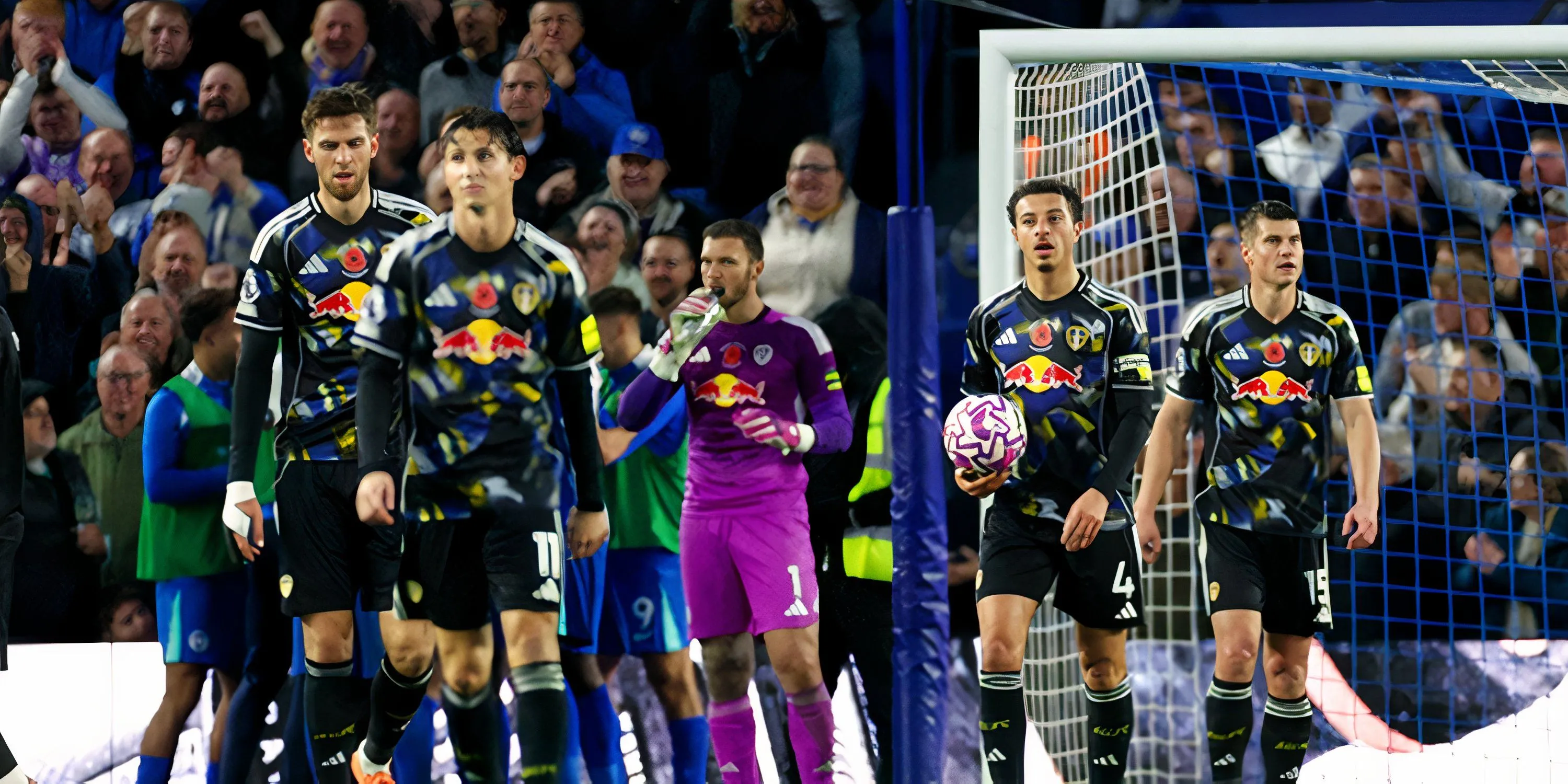 Đội hình Leeds United chuẩn bị cho trận đấu tại sân khách ở Premier League